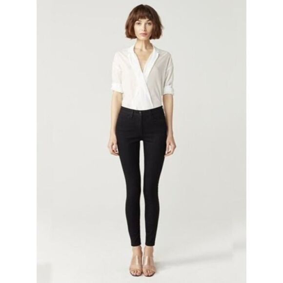 3x1 Denim NWT Womens High Rise Double Seam Black Faded Jeans size 29 MSRP $225 - Picture 1 of 7